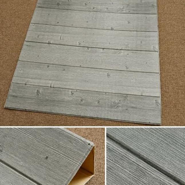 Allbit- Foam 3D Kayu List Wood Panel Spons Wallpaper Sticker Dinding