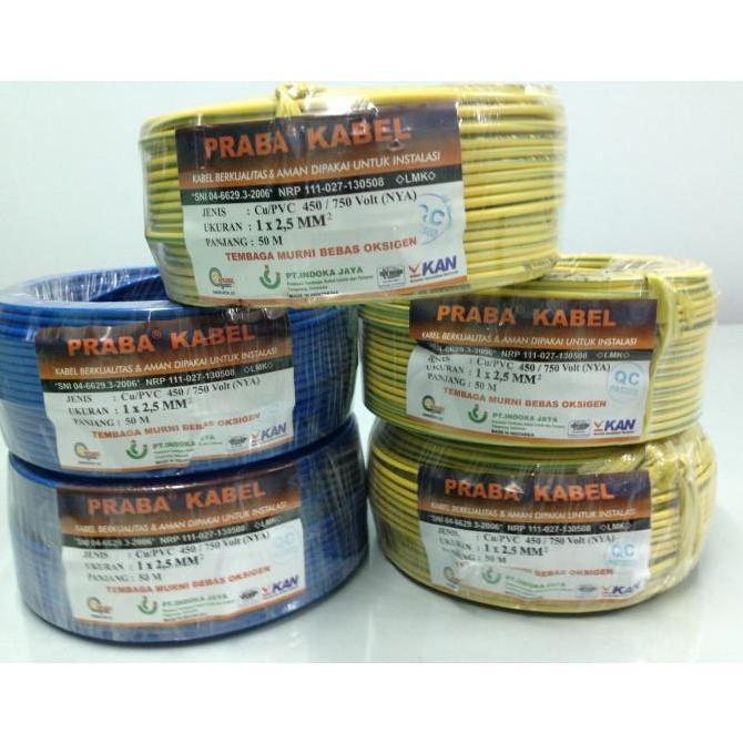 Kabel Listrik Nya 1 X 2.5Mm Praba Tunggal Roll (50M )