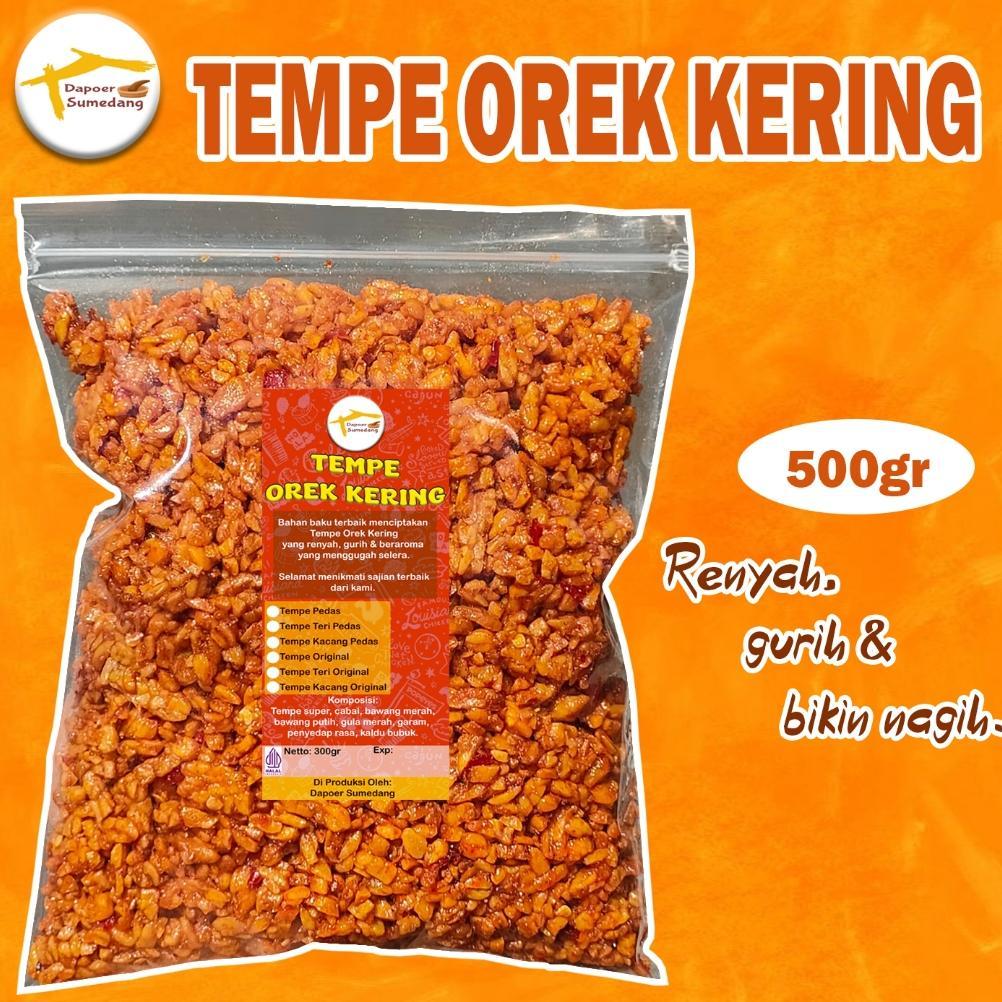 KERING TEMPE 500gr/TEMPE OREK TERI KACANG/OREK TEMPE PEDAS BALADO/PEDAS MANIS