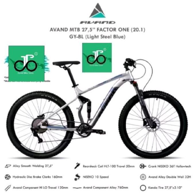 Terlaris Sepeda Mtb 27.5" Avand Factor One Terbaru (10Speed)