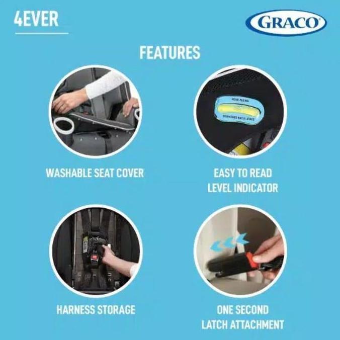 Carseat Graco 4Ever Dlx 4 In 1 Car Seat Kursi Mobil Anak Bayi Isofix