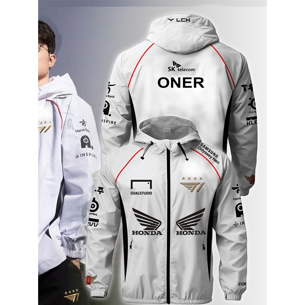 New T1 Honda Logo Team Uniform Jacket, League Of Legends World Championship Jersey Jacket, LOL Game 