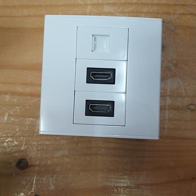 HARGA DISC - STOP KONTAK 2 HDMI 1 LAN CAT 6 RJ45