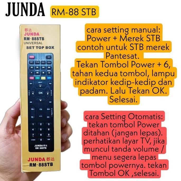 Onair- Remot Universal Stb Dvb T2 Junda Rm-88 New Bisa Pairing Remot Tv