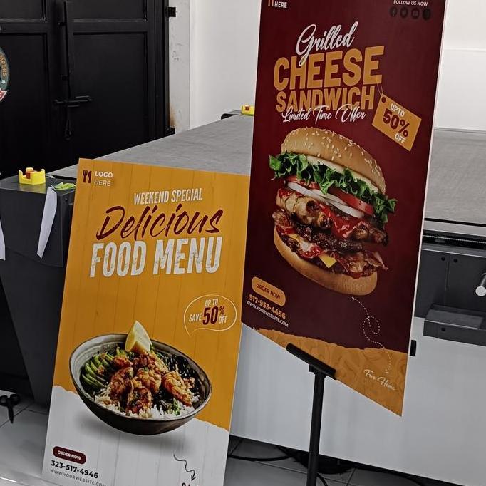 Jasa Print & Die Cut Foam Board Meteran Tinta UV Gell Untuk Tripod Banner, Poster, Wall Decor, dll (