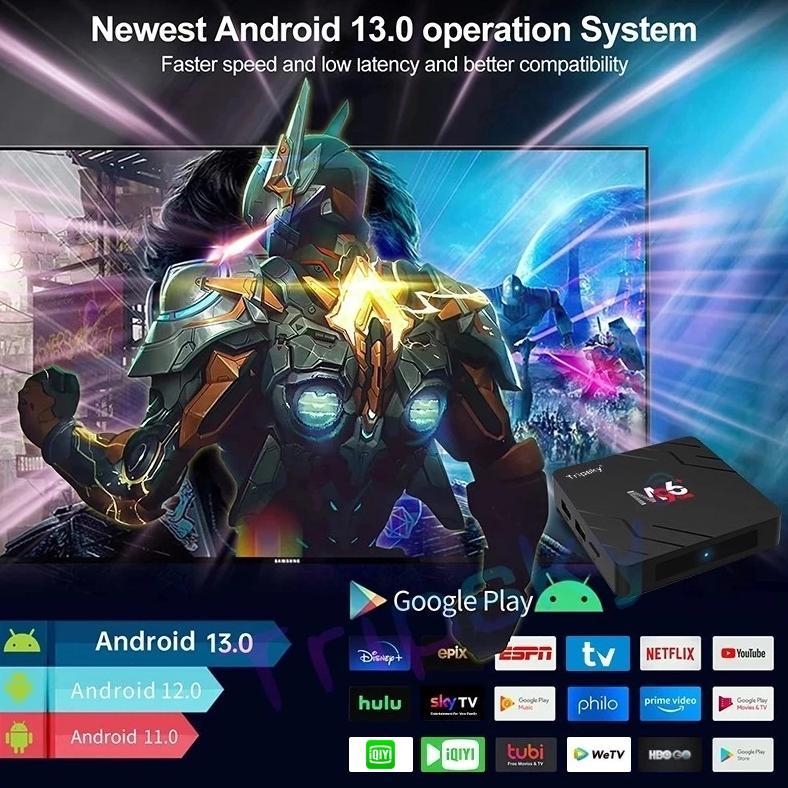 Hot Product Tripsky Android Tv Box M96Plus Ram 4Gb Rom 32Gb Tv Box Android 13 Bluetooth Rk3528 Smart