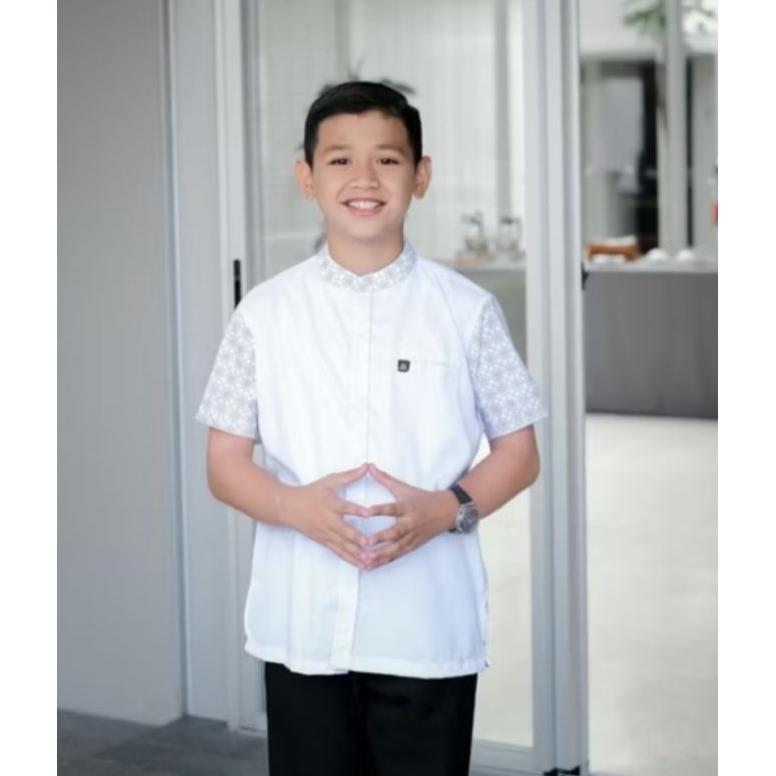 Discount Kemeja Koko Kurta Pria Lengan Pendek Motif Embos Original Marajo