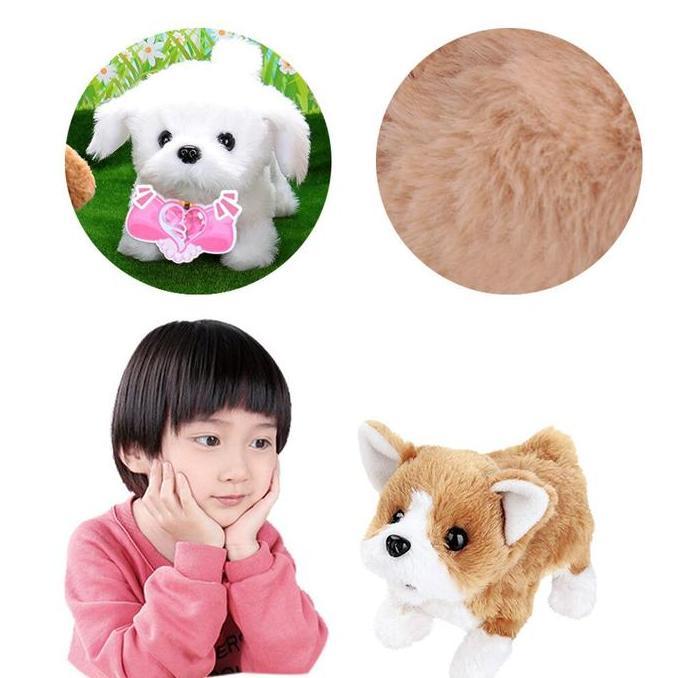 Ssadewaportugal - Dog Walking Doll Boneka Anjing Berjalan Mainan Bayi Boneka Anak Boneka Murah Bonek