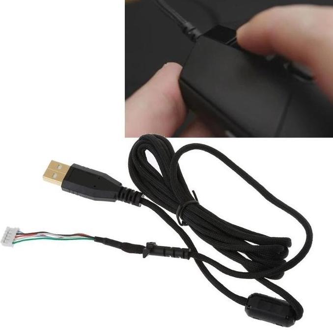 DF76 >> Kabel Mouse USB Pengganti Logitech G102 G302 G303 G403 G Pro Wired