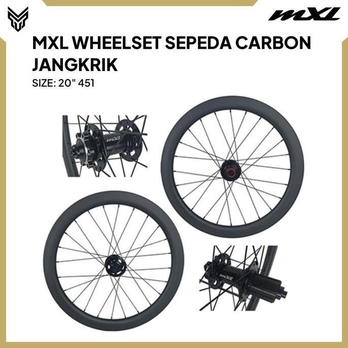 Terlaris Mxl Wheelset Sepeda 16" 349 & 20" 451 Carbon Velg Roda Set Bike