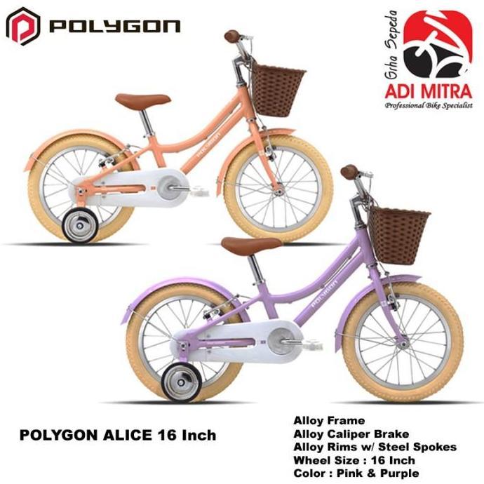 Terlaris Polygon Alice [16 Inch] Sepeda Anak
