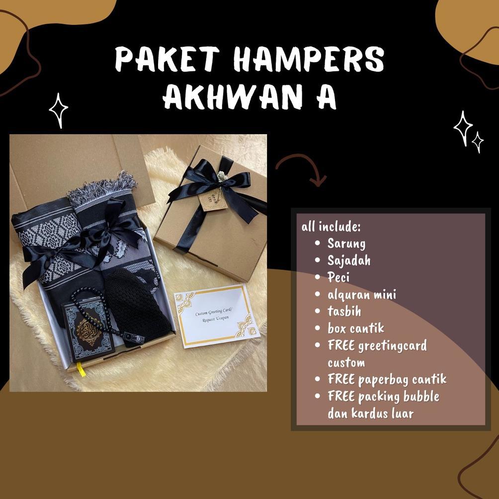 Promo [Hampers Akhwan Set] Peci Tasbih Sajadah Sarung Kado Cowok Muslim Sholat Jumatan Lebaran Puasa