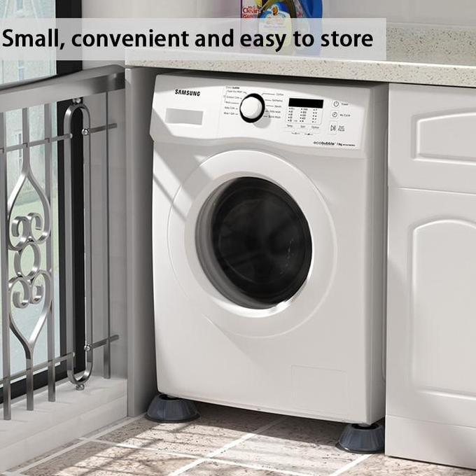 WOFLES 4pcs Alas Karet Kaki Mesin Cuci Alas Kaki Mesin Cuci Anti Getar Anti Slip/ Tatakan Alas Kaki 