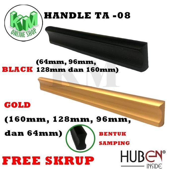 Handle Tarikan Laci/Handle Tarikan Lemari Ta-08 Rose Gold &Black Huben Allshop
