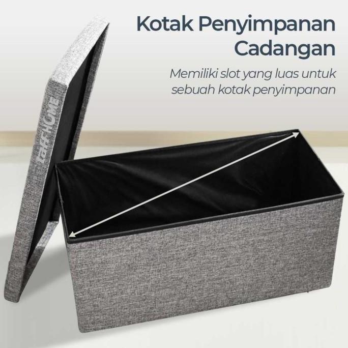 Extra Besar Storage Stool Sofa Lipat Box Container Kotak Penyimpanan