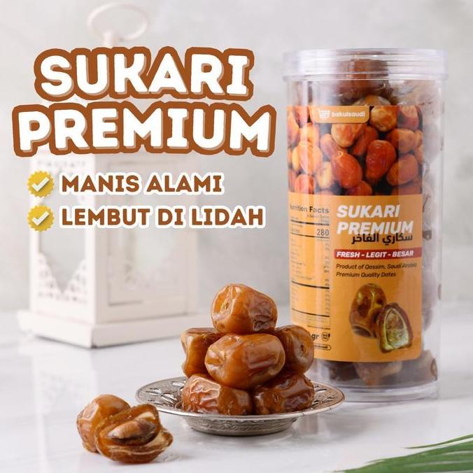 Kurma Sukkari Premium VIP Lembut Original 100% Jumbo / Kurma Raja Kurma Sukari Basah Premium Asli