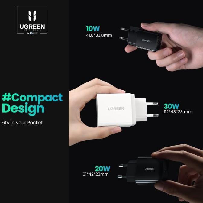 UGREEN Kepala Charger Fast Charging 30W 25W 20W 10W for iPhone 16 15 14 13 12 11 XR XS X 8 7 6 Pro M