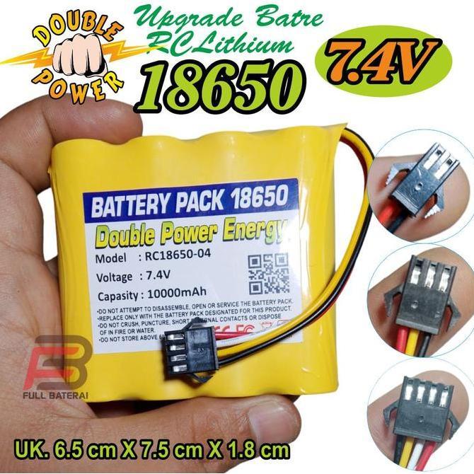 Wxyg- Baterai Rc,Elektronik,Speaker, 4X 18650 7.4V 6000Mah Soket Hitam-4Pin