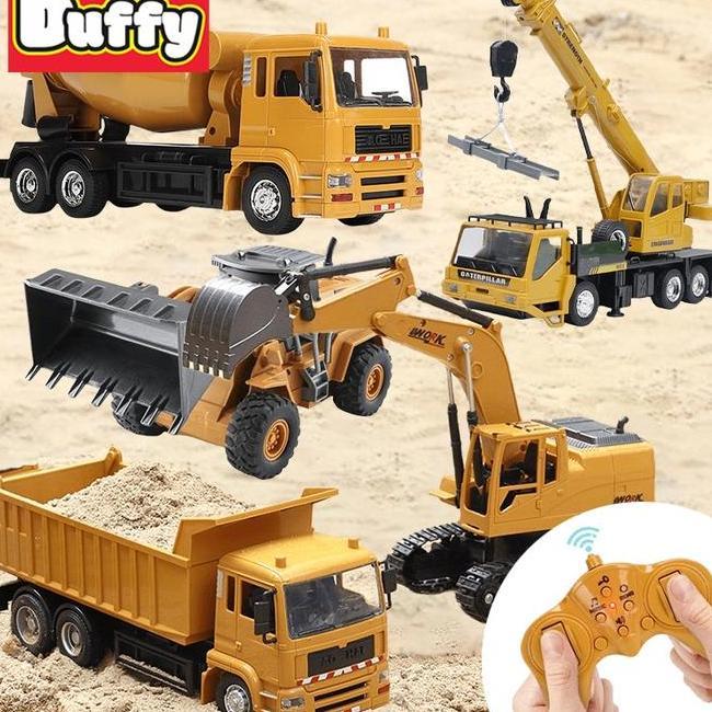 Duffy Toys 2.4G Mobil Remote Control Besar Excavator El Paduan Simulasi Kendaraan Mobil Besar Excava