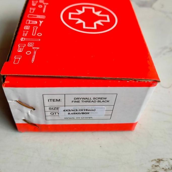 Lansungkirim- Sekrup Gypsum 6 X 3/4 Sekrup Gipsun 2Cm Sekrup Hitam