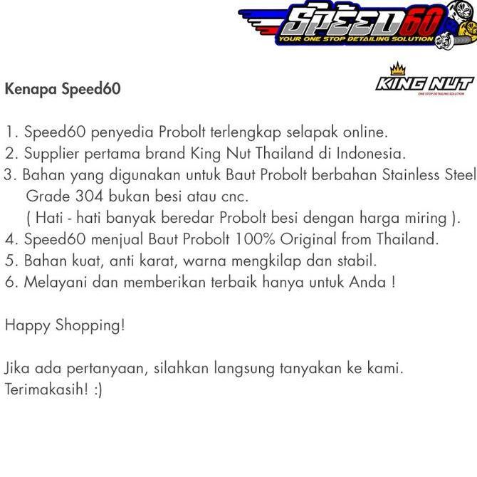 Promo Baut Segitiga Samping Satria Fu Probolt Thailand Stainless KingNut Diskon