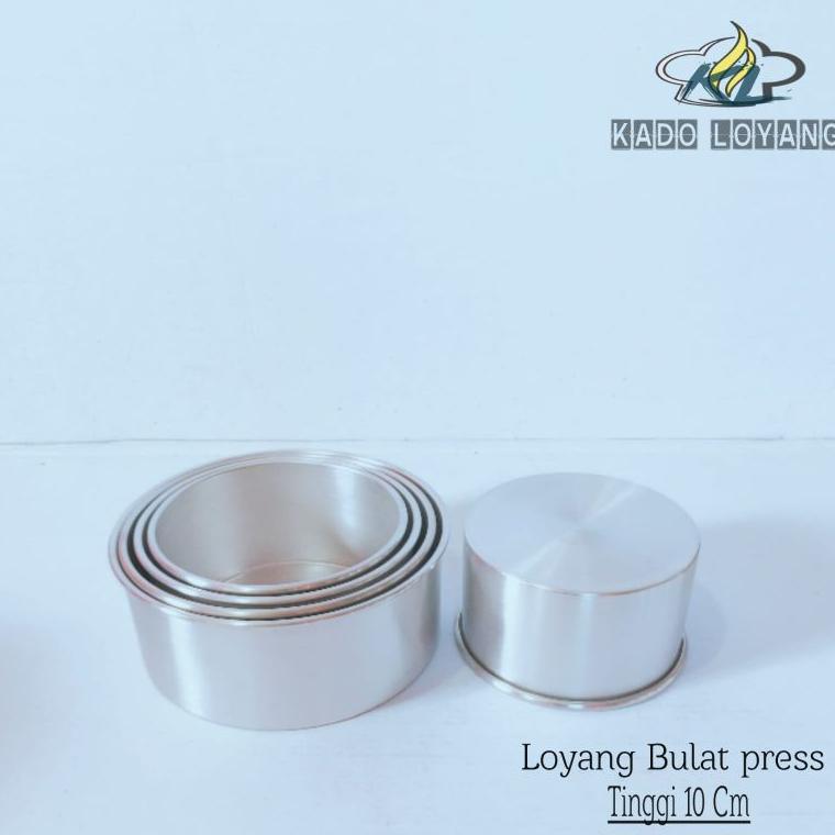 TERLARIS 2026 Loyang bulat press, Loyang kue bulat 16, 18, 20, 22 CM tinggi 10 cm kualitas bahan 0,8