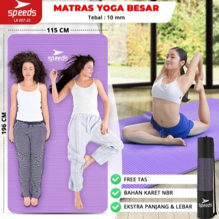 Speeds Yoga Mat 196x115x10mm 20-30mm Matras Yoga Besar Anti Slip Tebal Premium Elastis Karpet 027-33