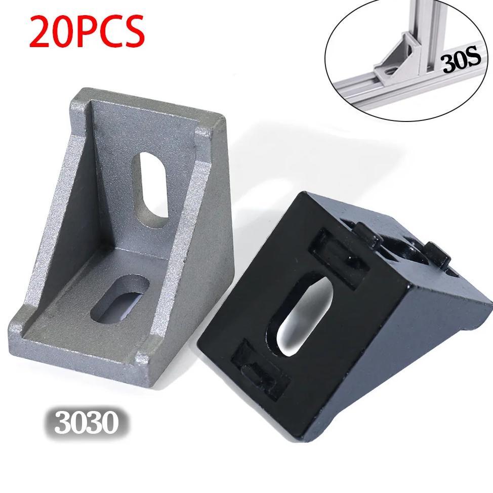 3030 Corner Fitting Angle 30x30 Decorative Brackets Aluminum Profile Accessories L Connector Fasten 