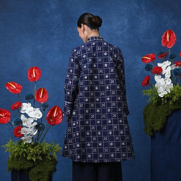 Sedia Nona Rara - Deera Dress Garut D0562, Baju Kerja Batik Blouse Wanita Modern | Original 100%