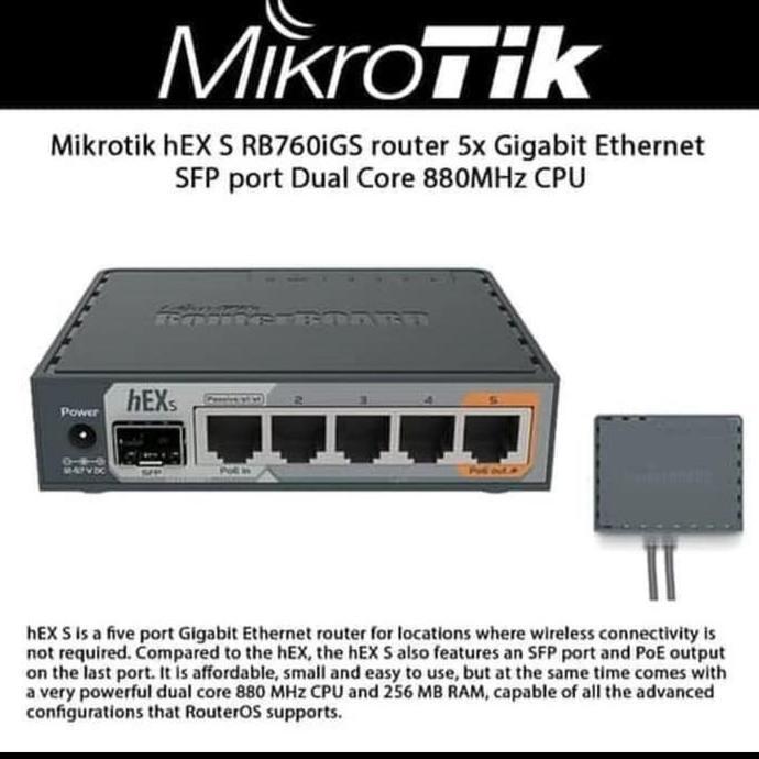 MIKROTIK RB760IGS/RB 760IGS/RB760 IGS SFP GIGABIT HEX S ORIGINAL DAN TERPERCAYA