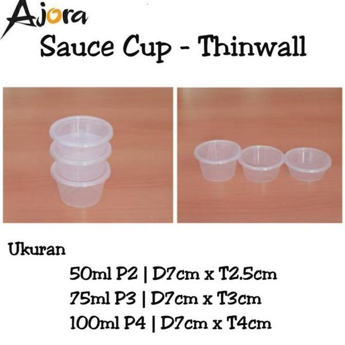 SAUCE CUP Kotak Tempat Mangkuk Saus Plastik 100ml