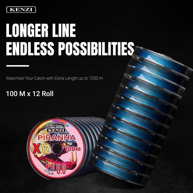 Senar PE KENZI PIRANHA X12 100m 12x100m