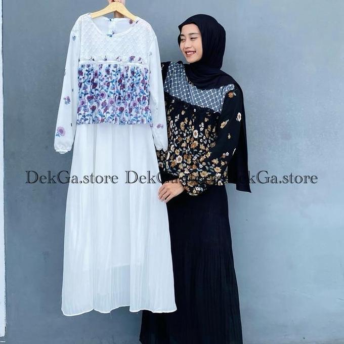Gamis Anak Tanggung 10-14Tahun Baju Muslim Anak Perempuan Lebaran 2025 Shabiyan Gamis Ceruty Plisket
