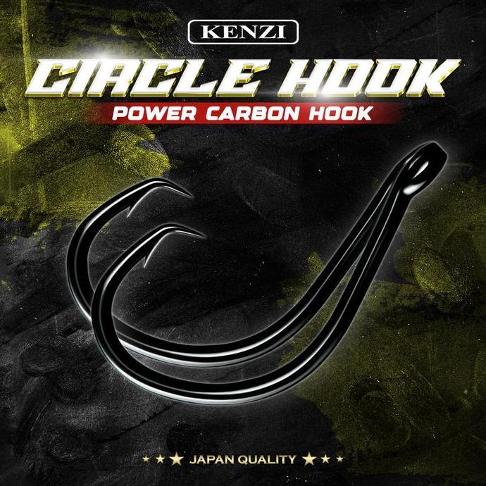 MATA KAIL KENZI CIRCLE HOOK POWER CARBON HOOKS BLACK NICKEL