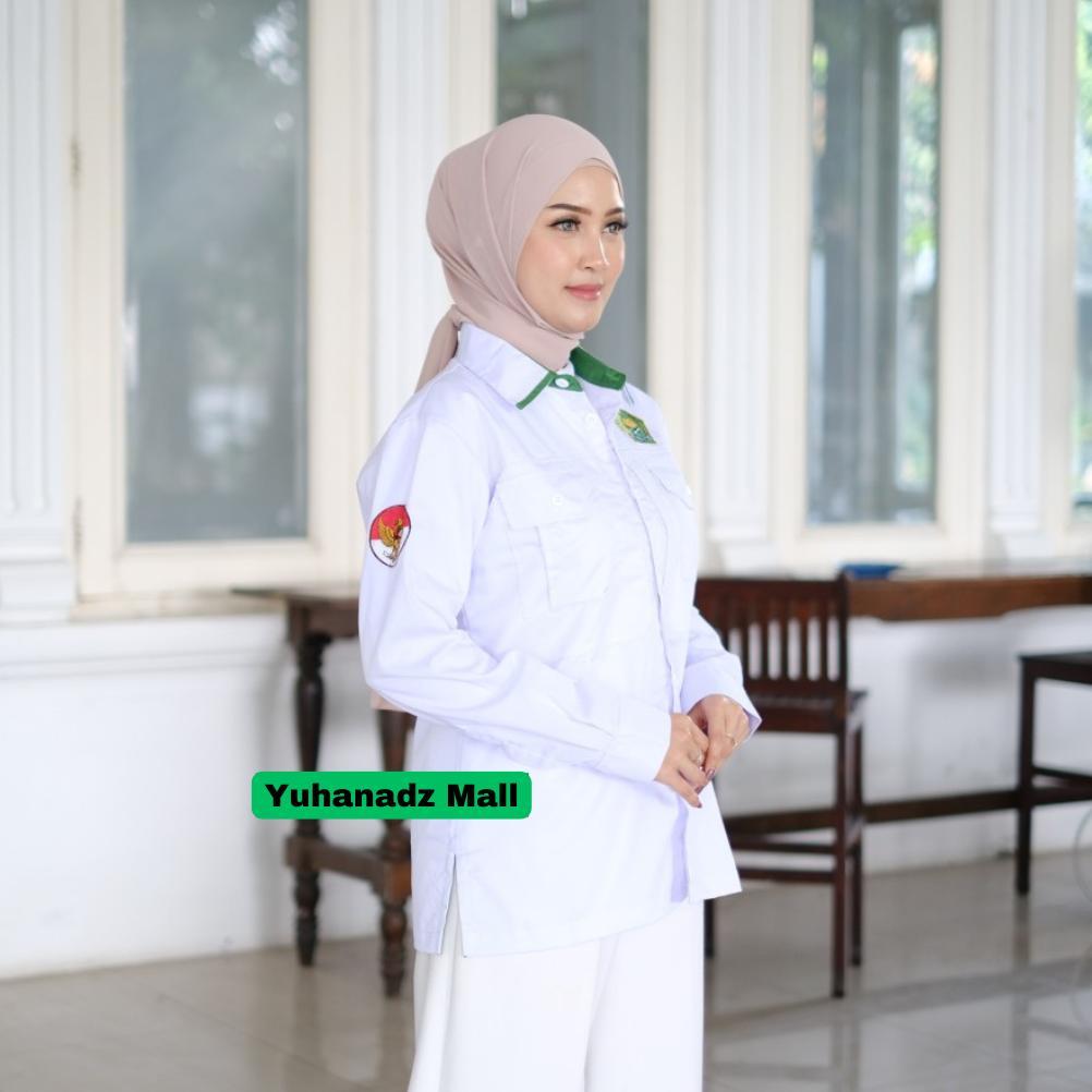 OOTD Baju PDH KEMENAG PUTIH Lengan PANJANG / Baju Putih pppk / Seragam putih asn dan pns pria dan wa