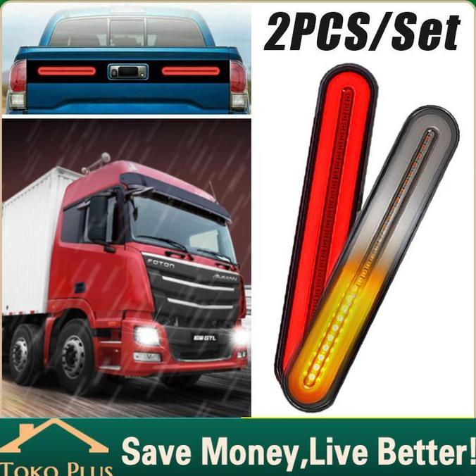 SAVANA 2 buah lampu rem truk Trailer LED Neon ampu sinyal lampu rem 12-24v
