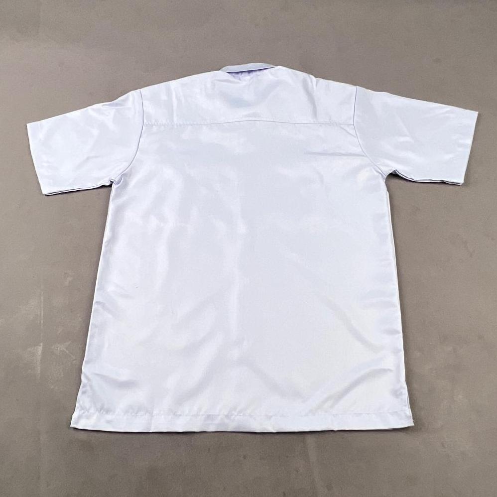 PREMIUM Baju Putih Pria Lengan Pendek Kerah Hitam dan Putih Pakaian Atasan Seragam PDH Kerja PREMIUM