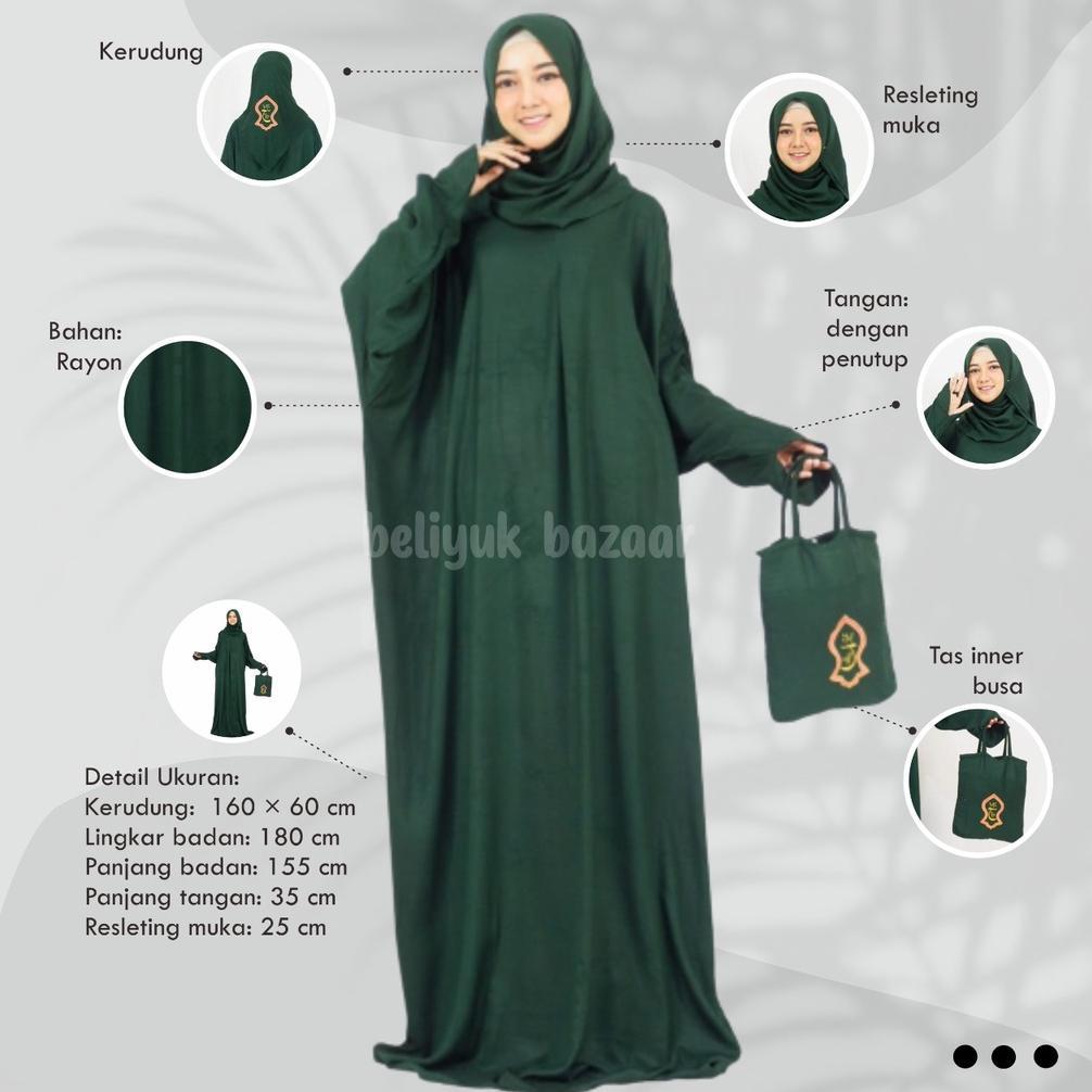 Unik Mukena Mukenah Hadramaut Terusan Lajuran Bali Terompah Polosan Warna Mukenah Dewasa Wanita Cant