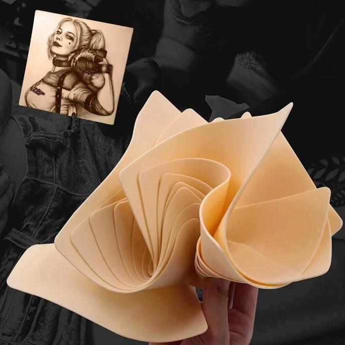 MALAVA Kulit Latihan Sulam Alis 5pcs Kulit Sintetis Untuk Belajar Sulam Perlengkapan Latihan Tato