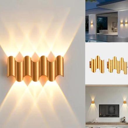 OCARA LAMPU DINDING GOLD MODERN 3/5/7W Lampu Dinding LED Minimalis Waterproof Tahan Air Bahan Alumin