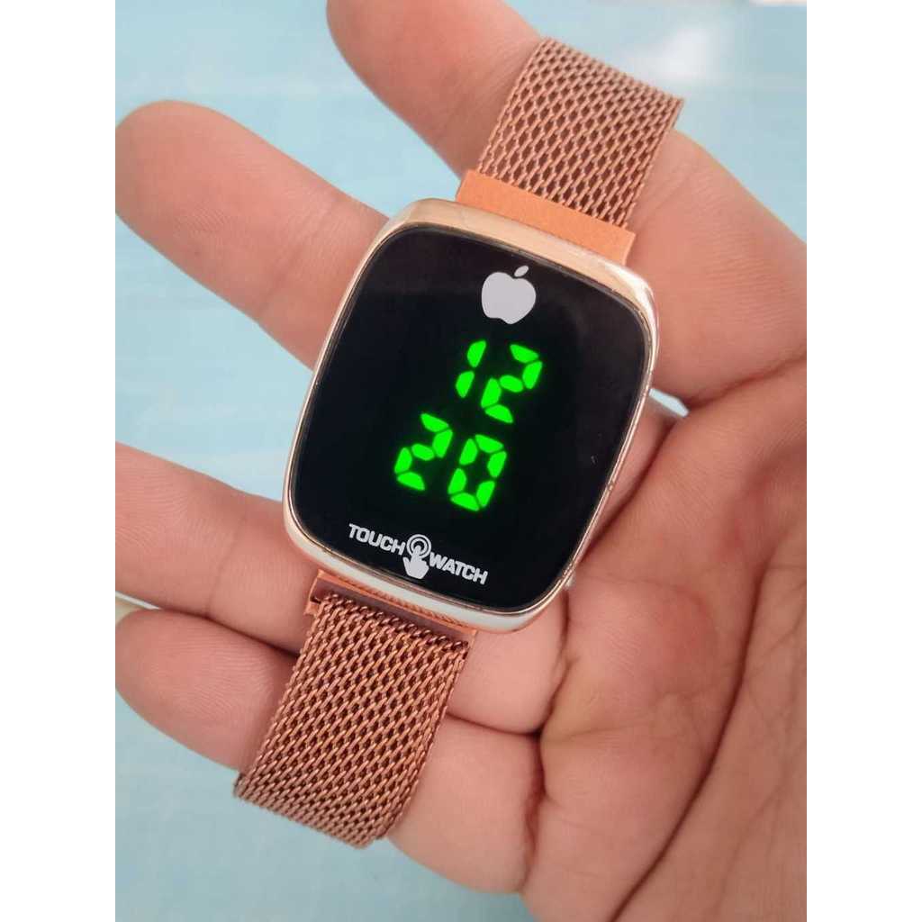 (FS)  Jam Tangan LED Digital Pria Wanita Rantai Magnet Electronic Fashion Couple Anak Remaja Premium