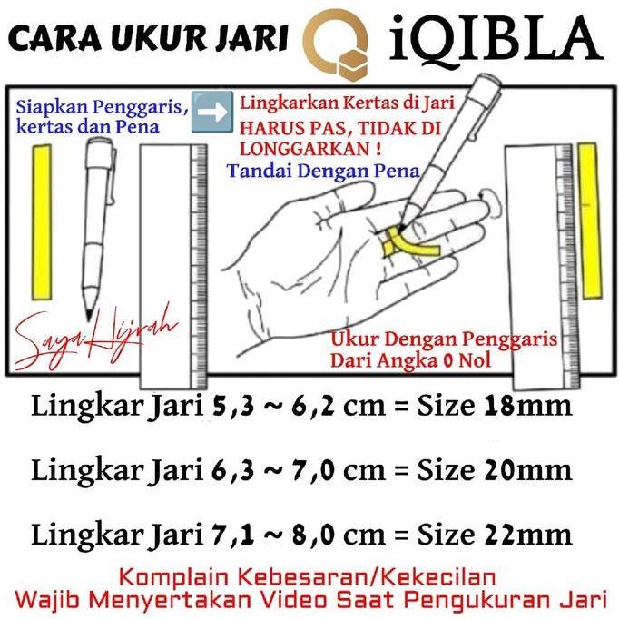 New | Iqibla Noor Cincin Tasbih Zikir Pintar Layar Lebar Muslim | Terlaris