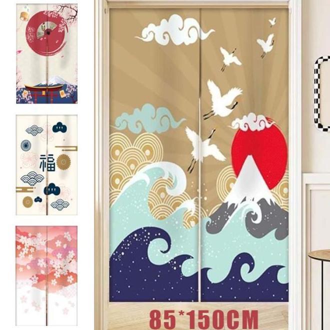 85150Cm Tirai Pintu Jepang Tirai Gorden Pintu Tirai Dapur Jepang Gorden Jepang Untuk Pintu Kanvas