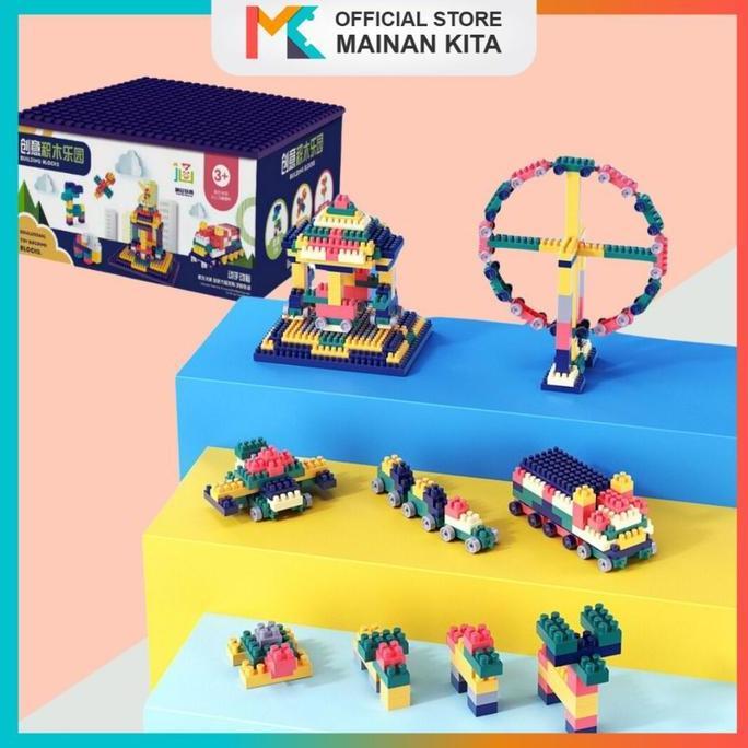 hermansyah_toba - mk332 mainan brick balok susun anak diy | brick lego land anak | mainan susun eduk