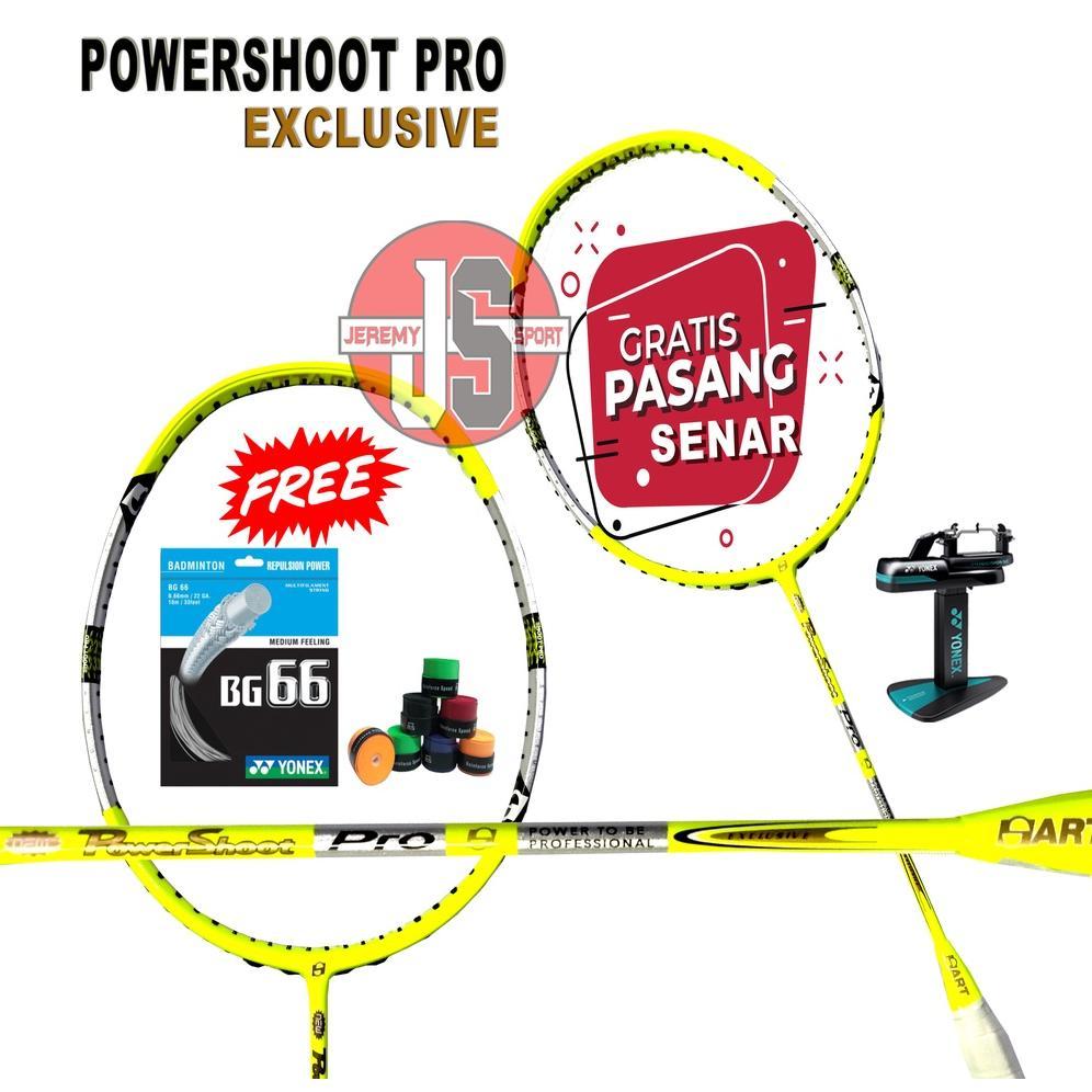 Raket  Badminton Hart Powershoot New attack Dan Senar Yonex BG 66 + Grip Karet Roll