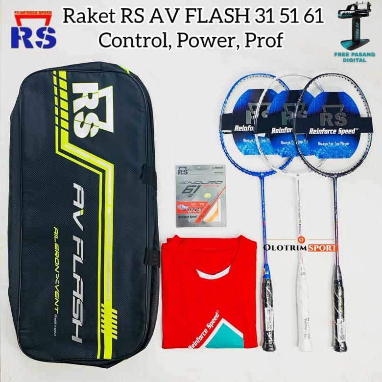 Raket Badminton RS AV FLASH 62 61 52 51 32 31 Control Power Prof Speed Original