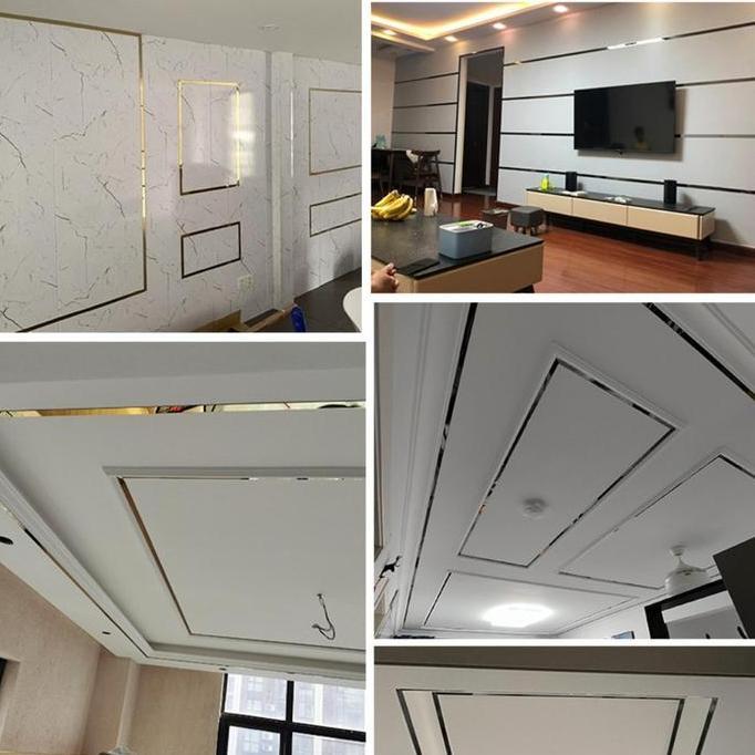 3M List Plat Strip Mirror Gold/Wall Sticker/List Plat Strip Mirror/List Plat Strip Mirror List Strip