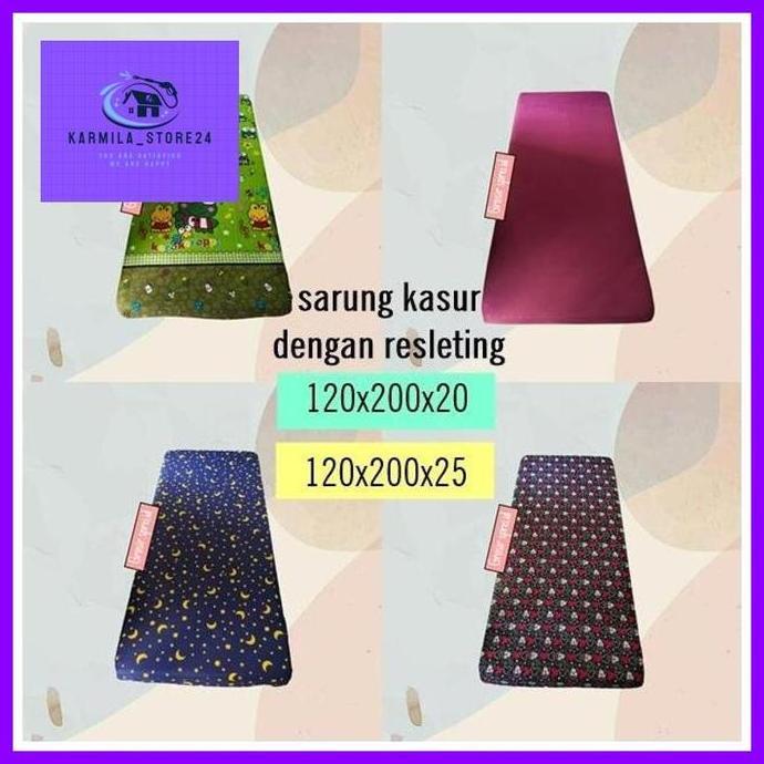 sarung kasur busa resleting 120x200x20/ 120x200x25