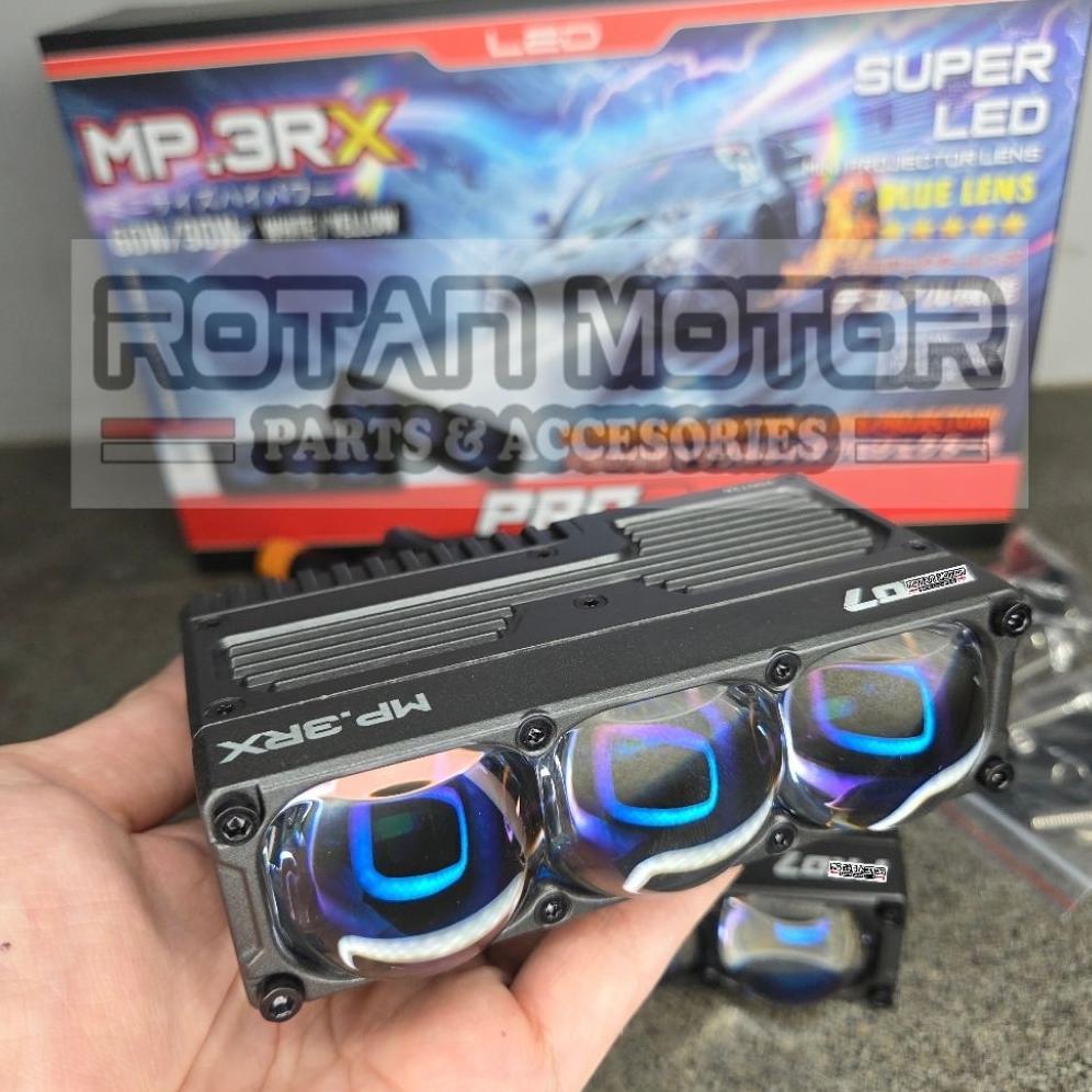 TRIPLE MINI Projie PR07 MP.3RX Blue Lens 2x 60W/90W / MP3RX / MP3 RX / MINI PROJIE VIRAL Output Bile