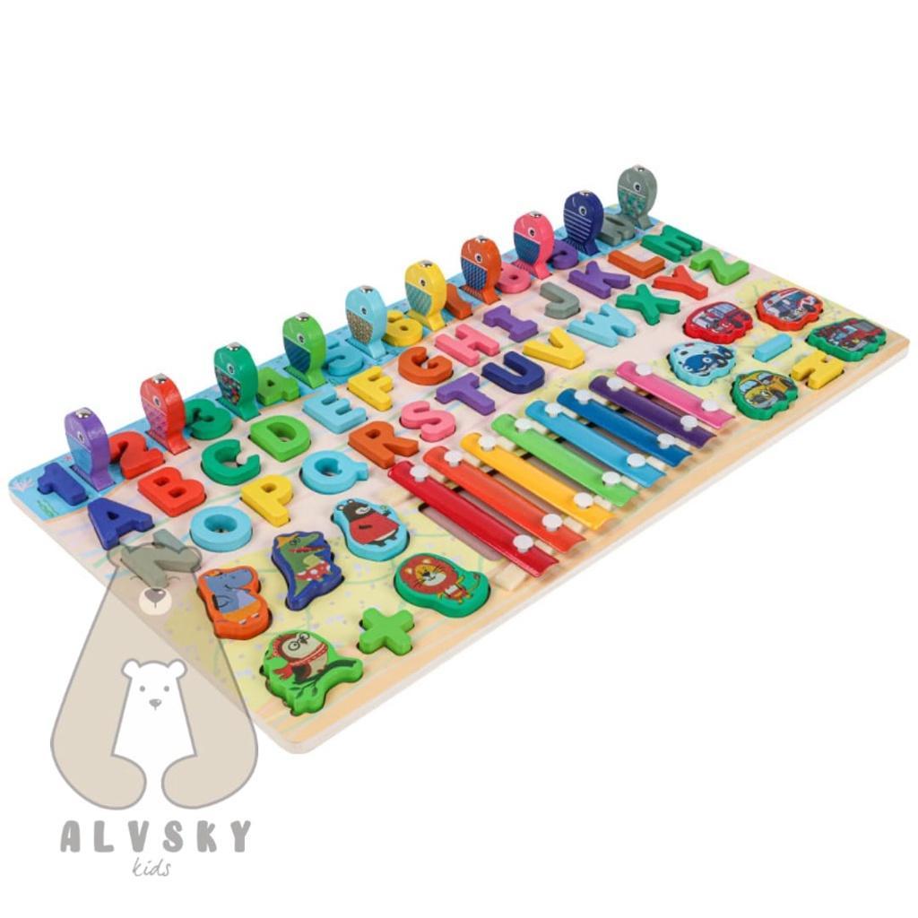 Puzzle Edukasi 7In1 / Puzzle Montessori 7 In 1 / Puzzle Belajar Berhitung / Puzzle 7 In 1